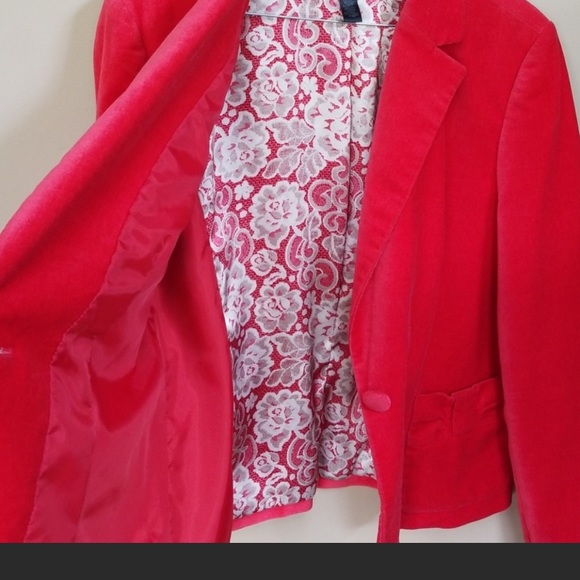 Red elegant jacket/blazer Apostrophe - Picture 2 of 4